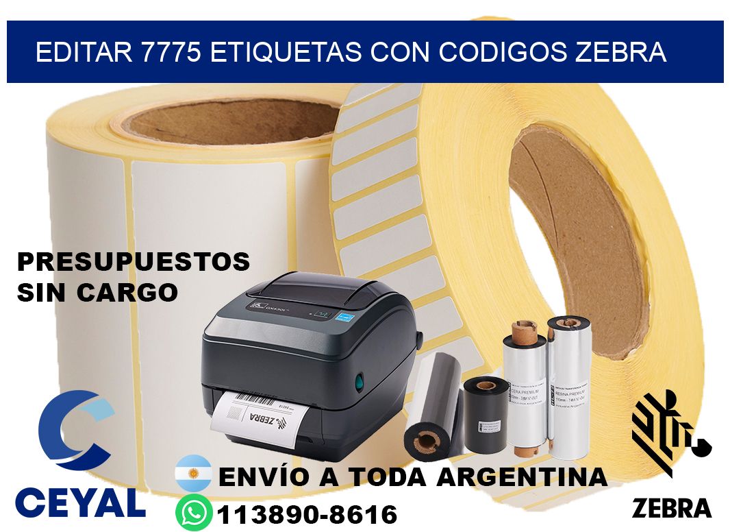 EDITAR 7775 ETIQUETAS CON CODIGOS ZEBRA