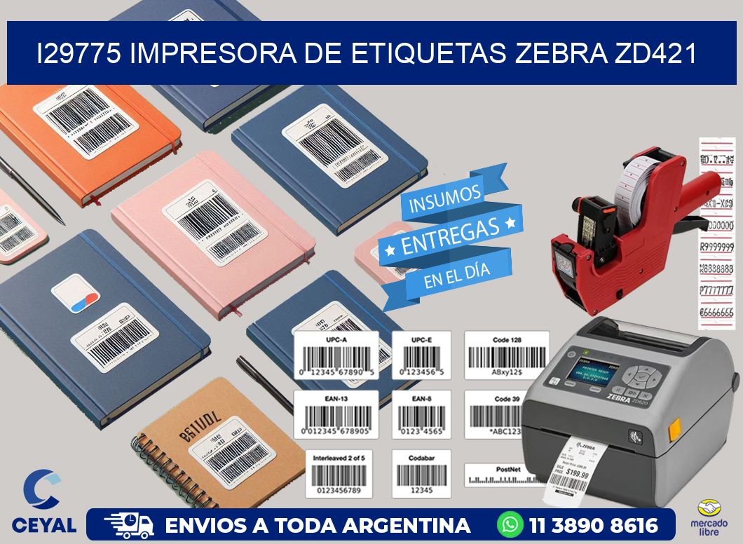I29775 impresora de etiquetas Zebra ZD421