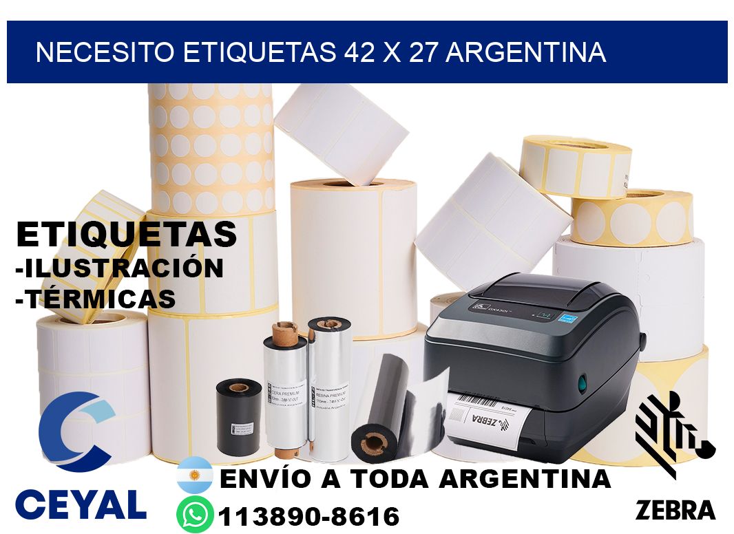 Necesito etiquetas 42 x 27 argentina