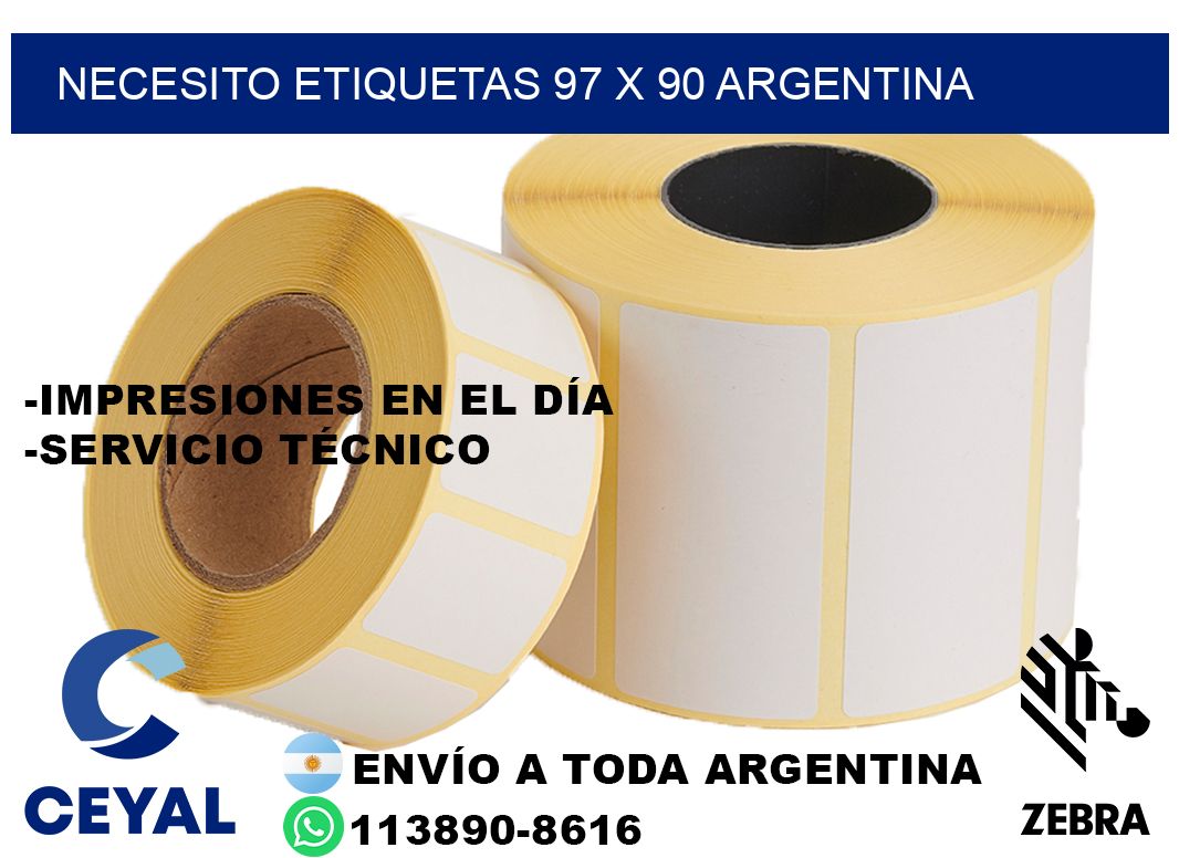 Necesito etiquetas 97 x 90 argentina