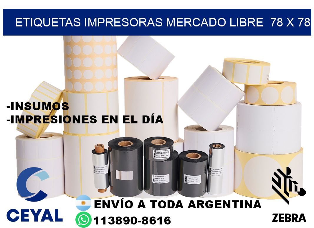 etiquetas impresoras mercado libre 78 x 78