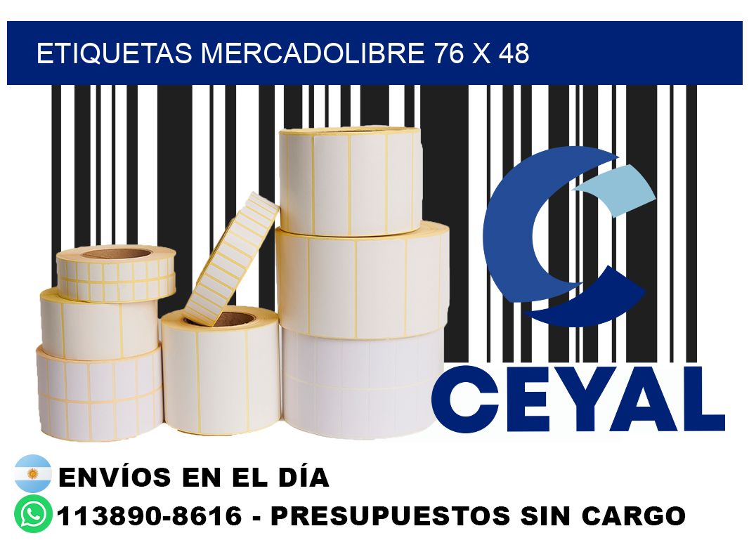 etiquetas mercadolibre 76 x 48