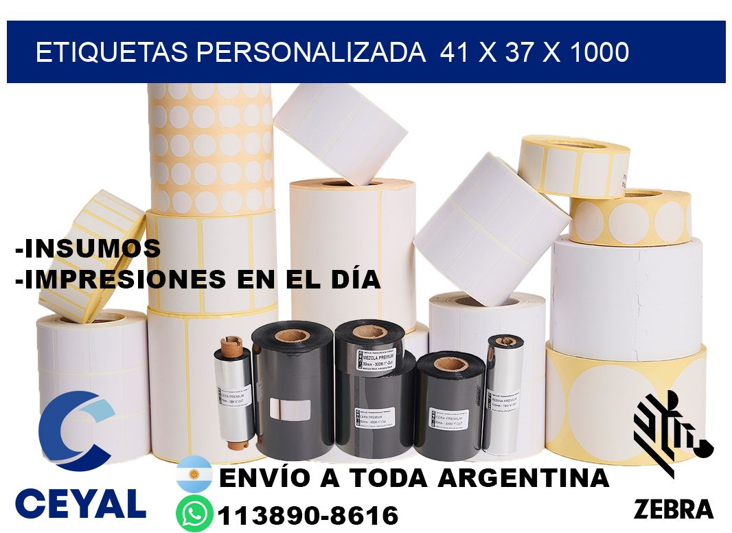 etiquetas personalizada  41 x 37 x 1000