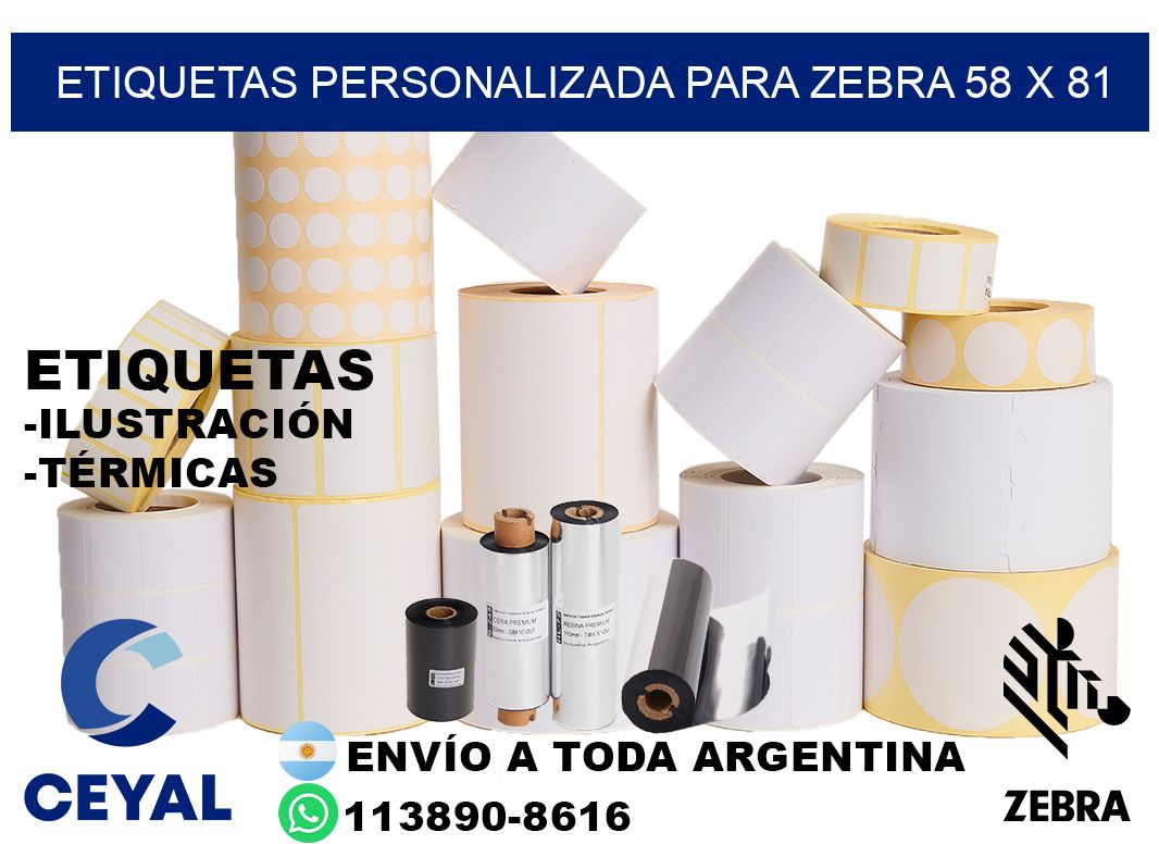 etiquetas personalizada para zebra 58 x 81