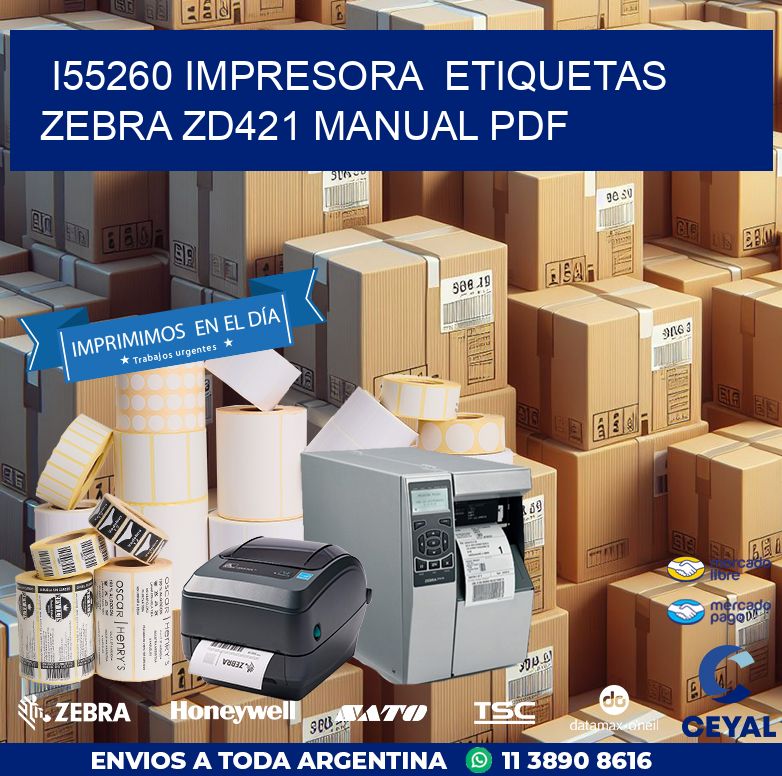 i55260 impresora etiquetas Zebra ZD421 manual PDF