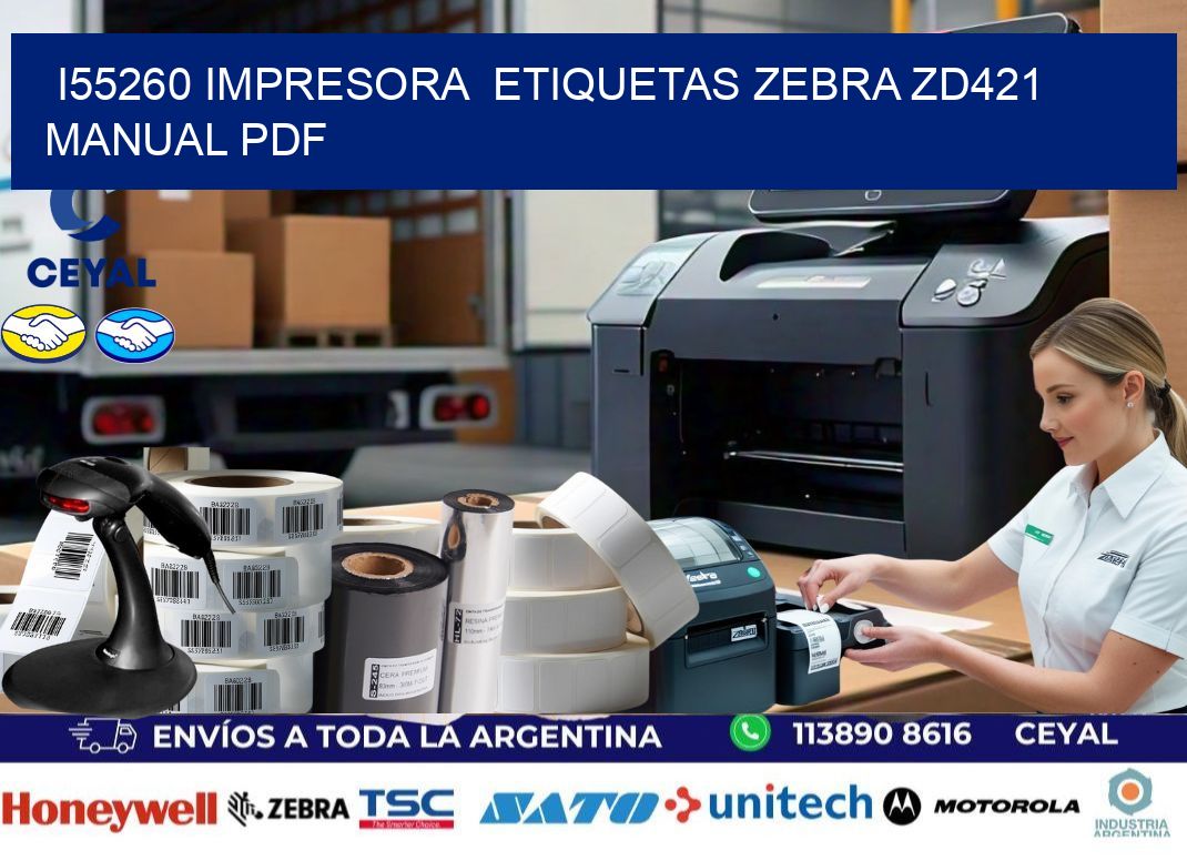 i55260 impresora etiquetas Zebra ZD421 manual PDF