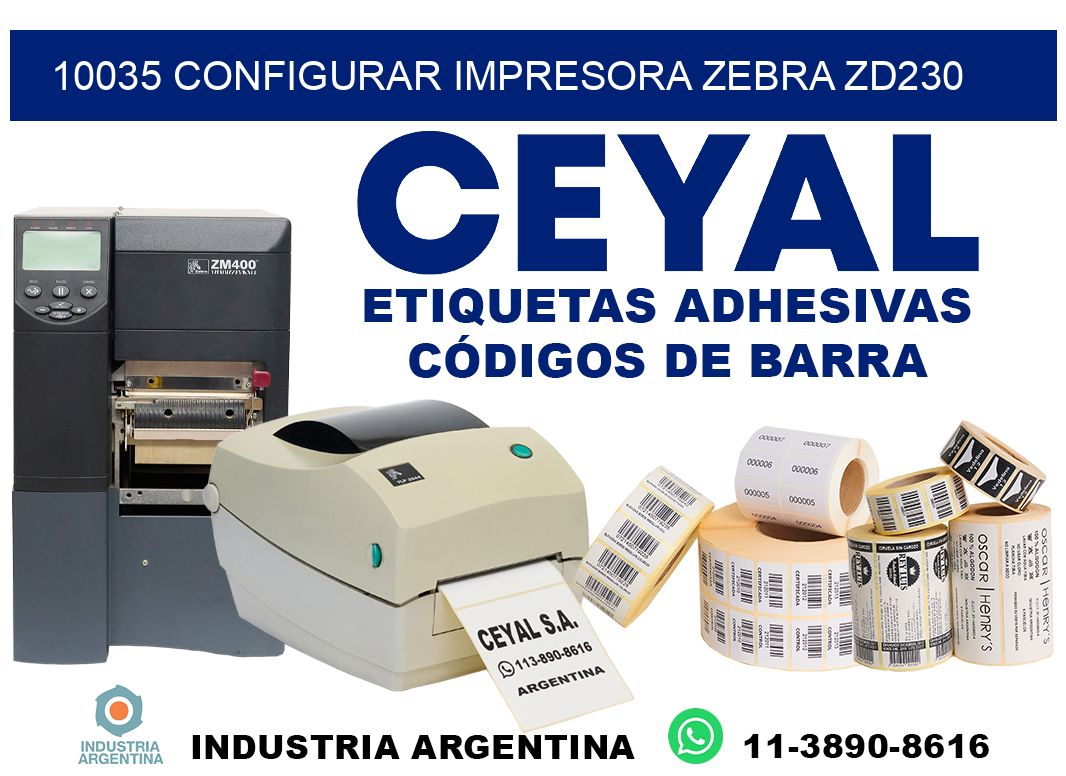 10035 configurar impresora zebra zd230