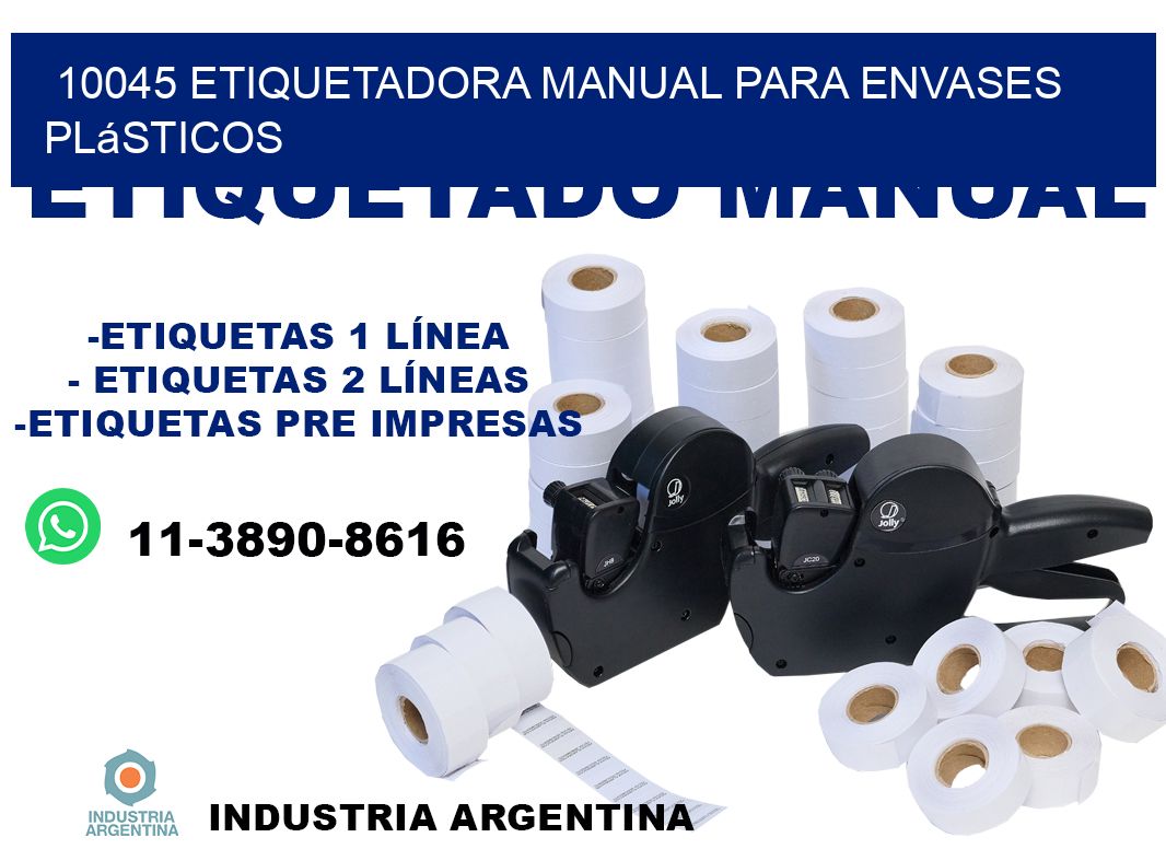 10045 etiquetadora manual para envases plásticos