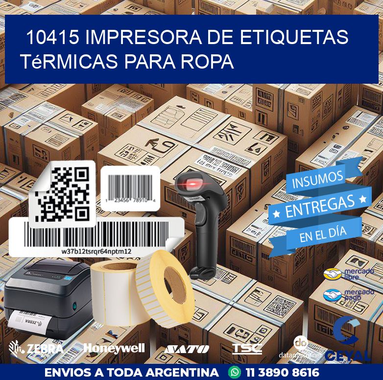 10415 impresora de etiquetas térmicas para ropa