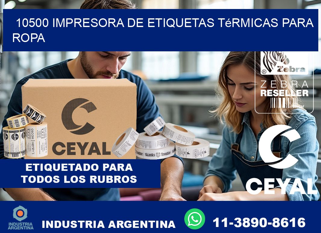 10500 impresora de etiquetas térmicas para ropa