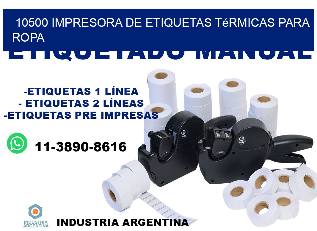 10500 impresora de etiquetas térmicas para ropa