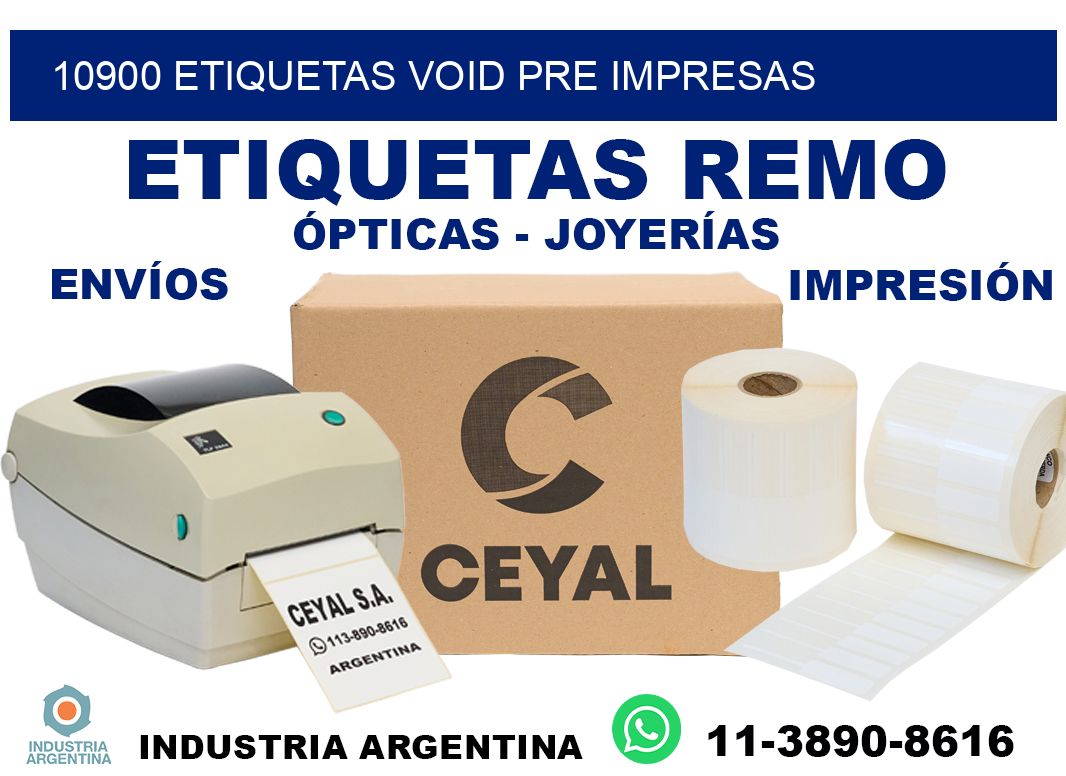 10900 etiquetas void pre impresas