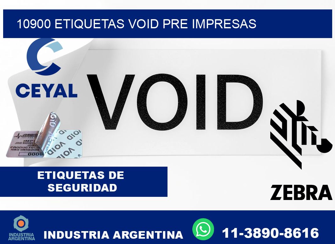 10900 etiquetas void pre impresas