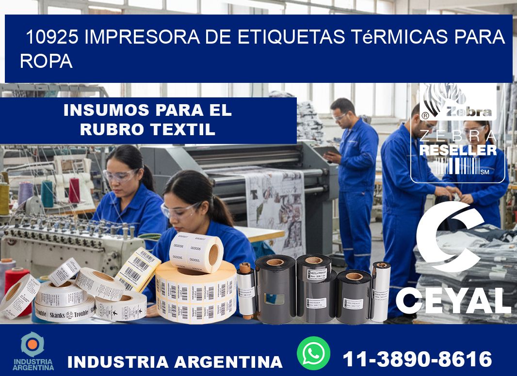 10925 impresora de etiquetas térmicas para ropa