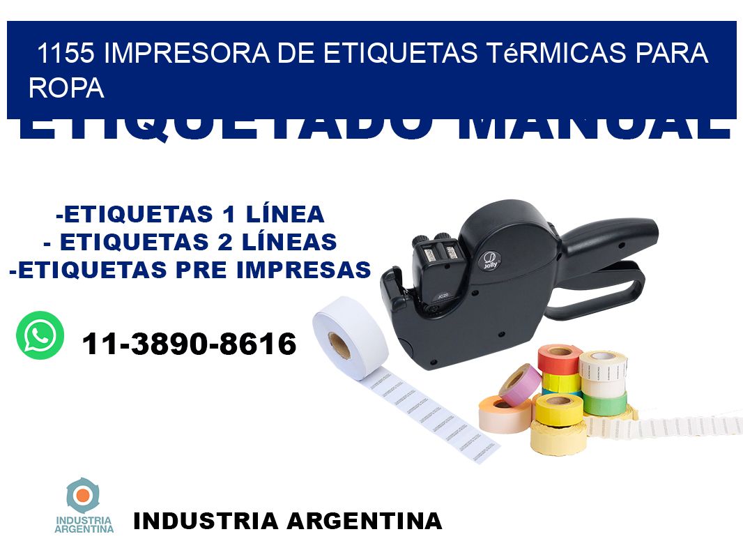 1155 impresora de etiquetas térmicas para ropa