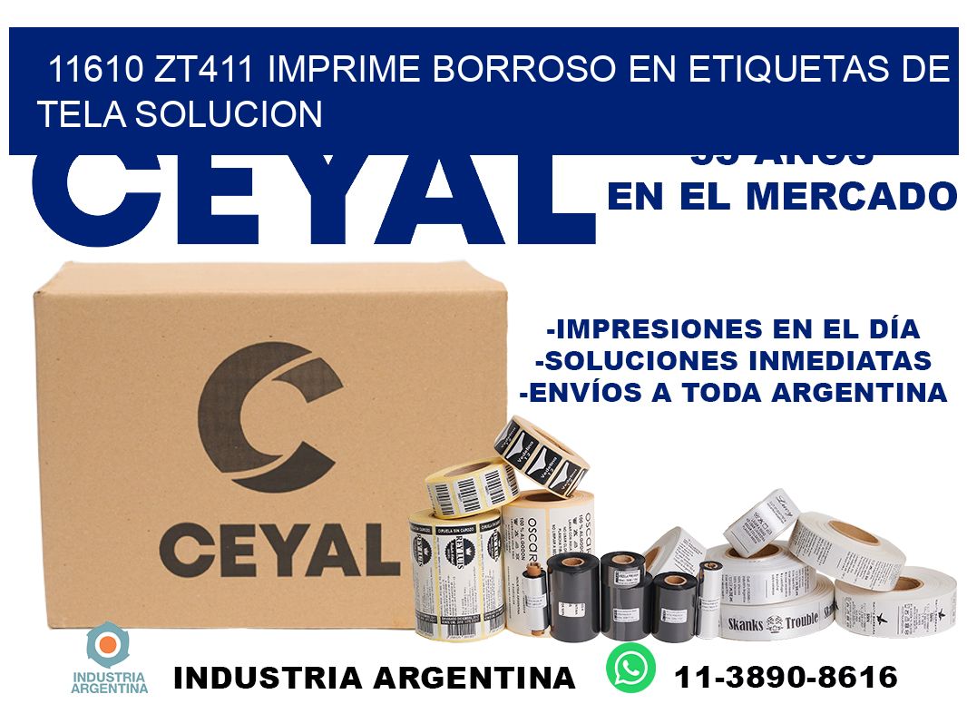 11610 zt411 imprime borroso en etiquetas de tela solucion