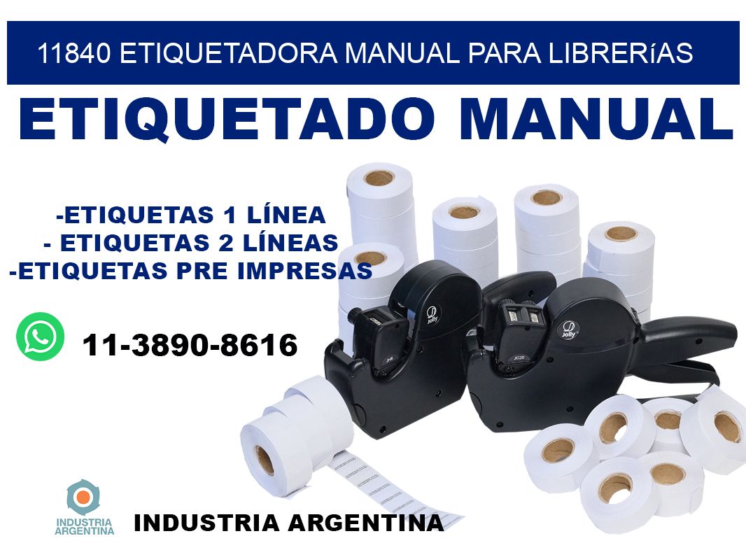11840 etiquetadora manual para librerías