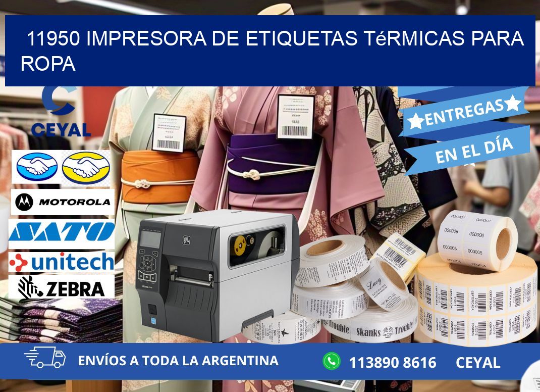 11950 impresora de etiquetas térmicas para ropa