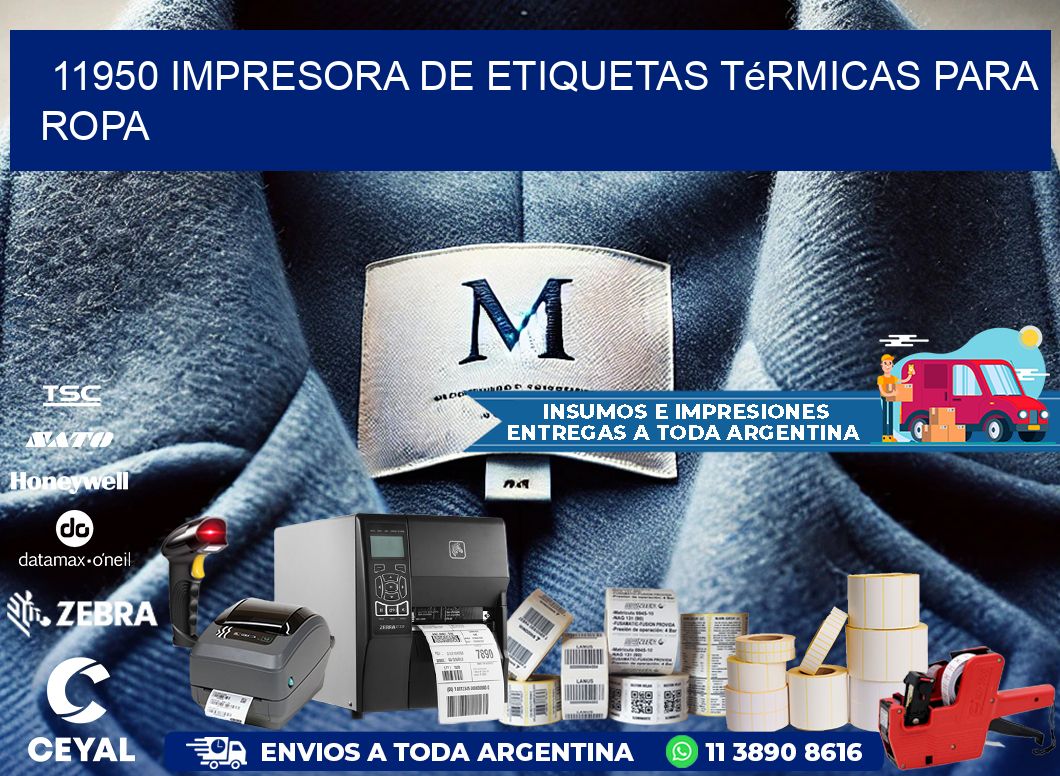 11950 impresora de etiquetas térmicas para ropa
