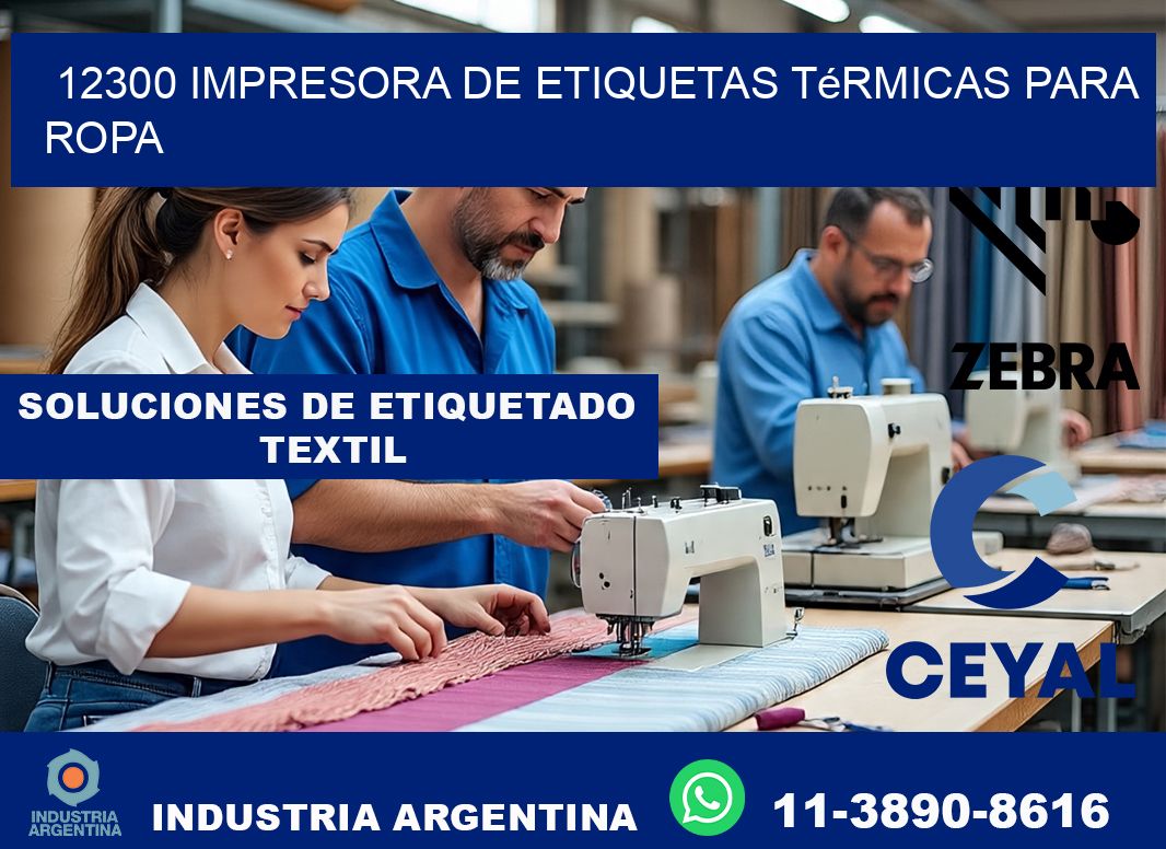 12300 impresora de etiquetas térmicas para ropa