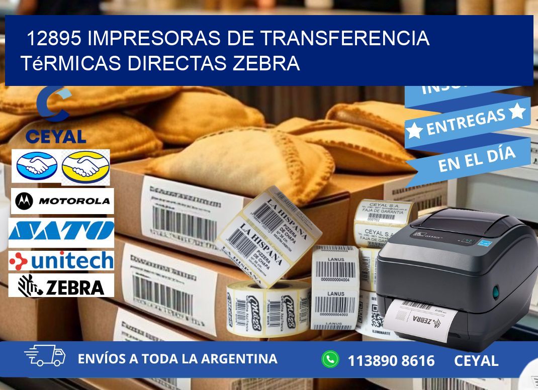12895 impresoras de Transferencia  térmicas directas zebra