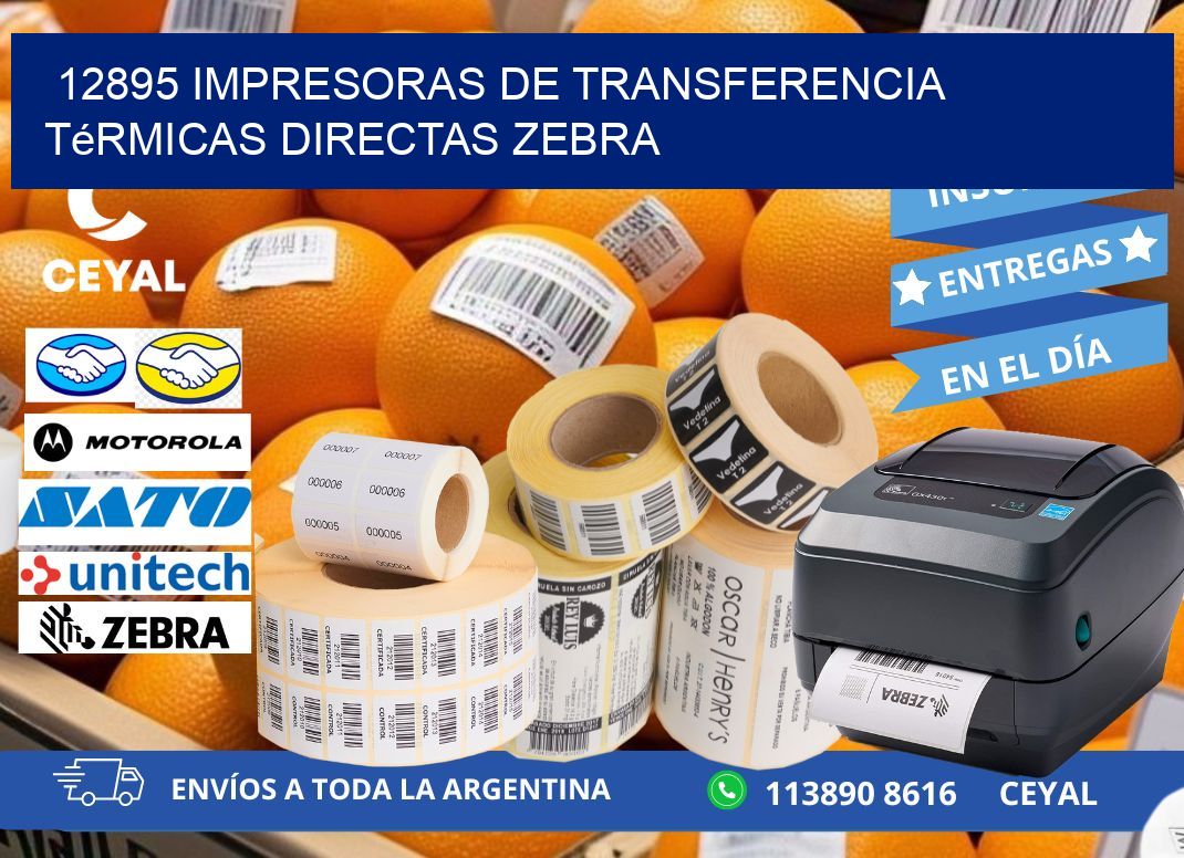 12895 impresoras de Transferencia  térmicas directas zebra