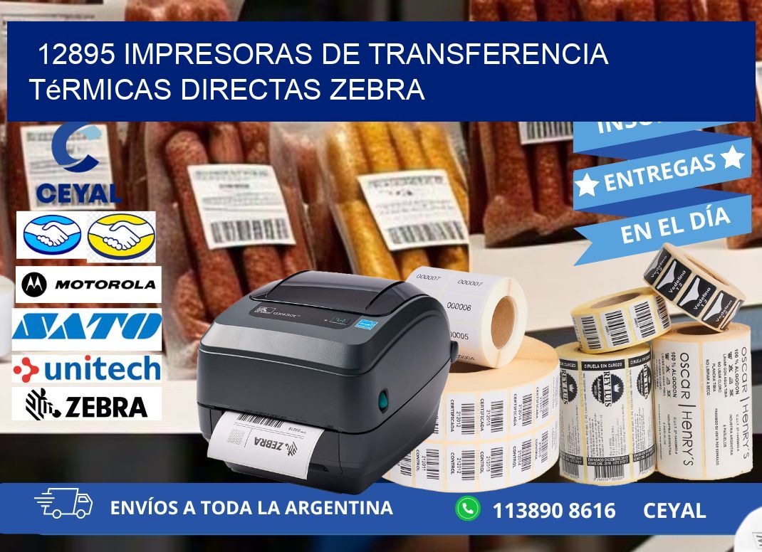 12895 impresoras de Transferencia  térmicas directas zebra