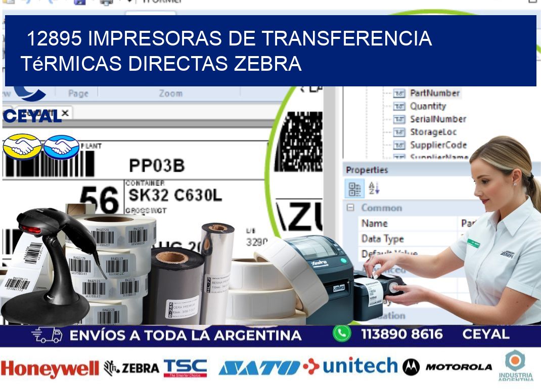 12895 impresoras de Transferencia  térmicas directas zebra