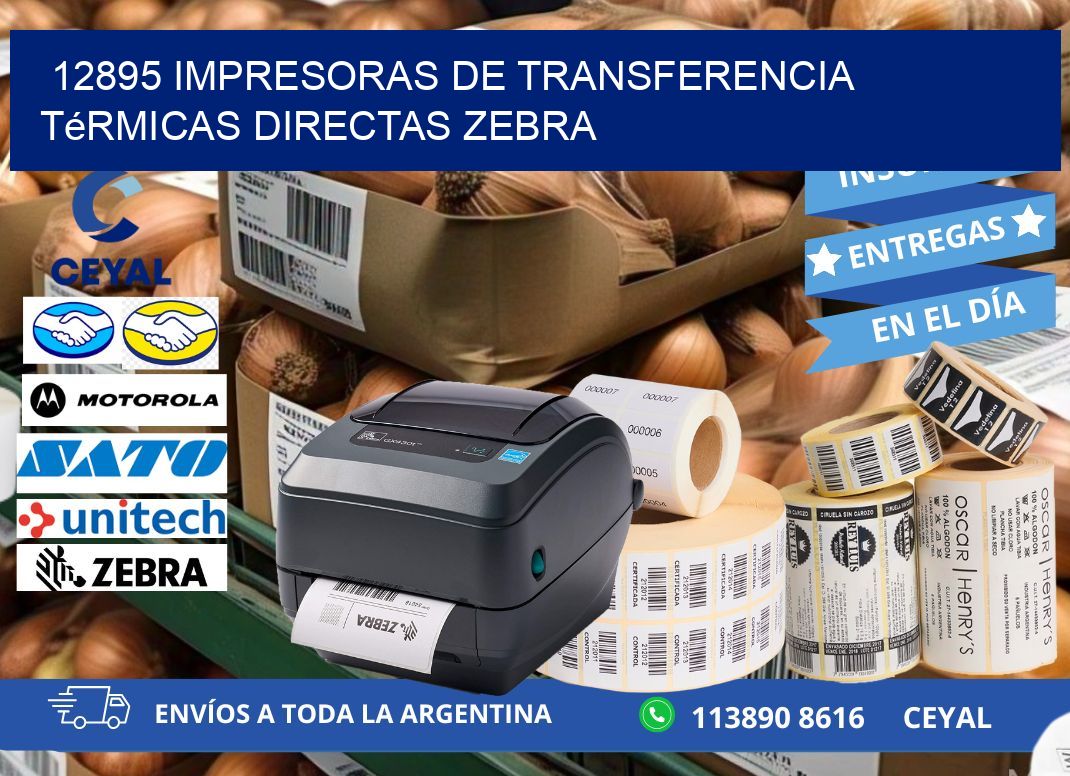 12895 impresoras de Transferencia  térmicas directas zebra