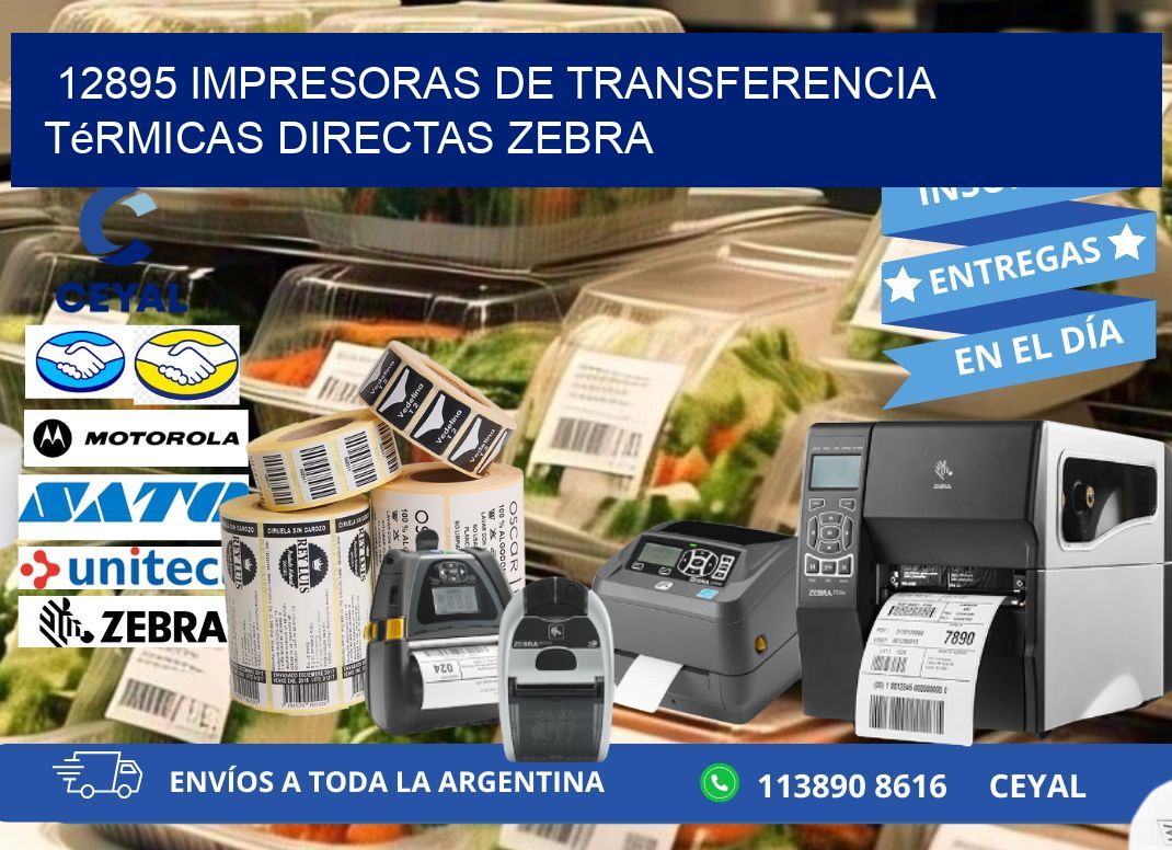 12895 impresoras de Transferencia  térmicas directas zebra