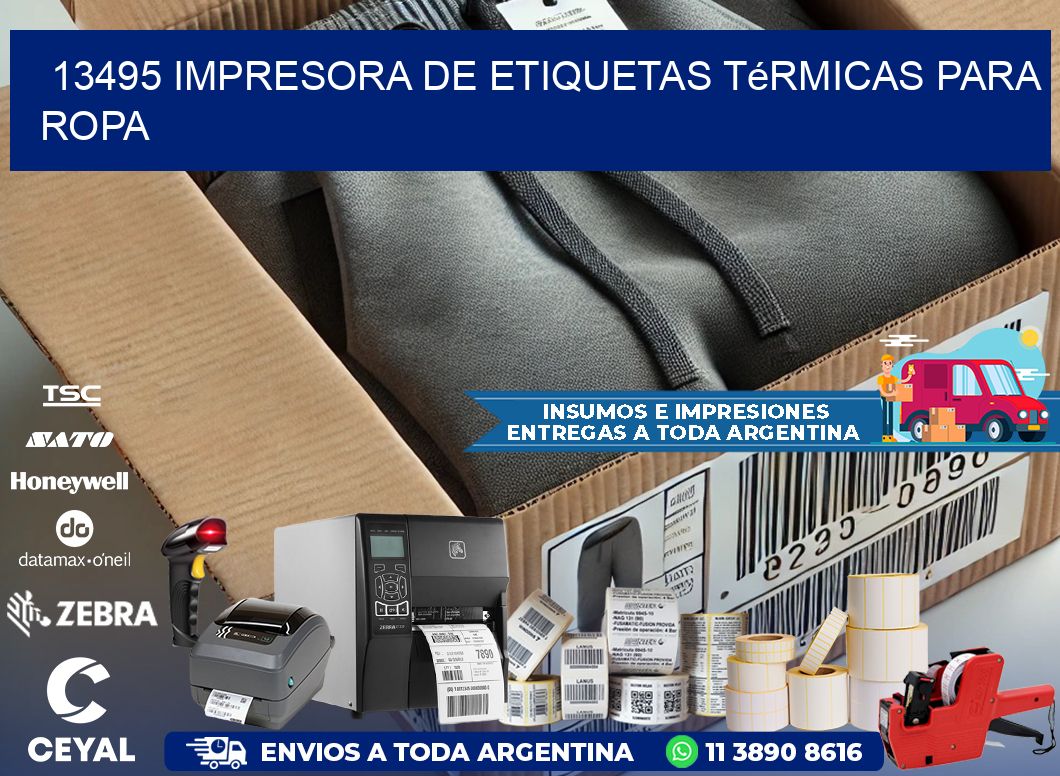13495 impresora de etiquetas térmicas para ropa