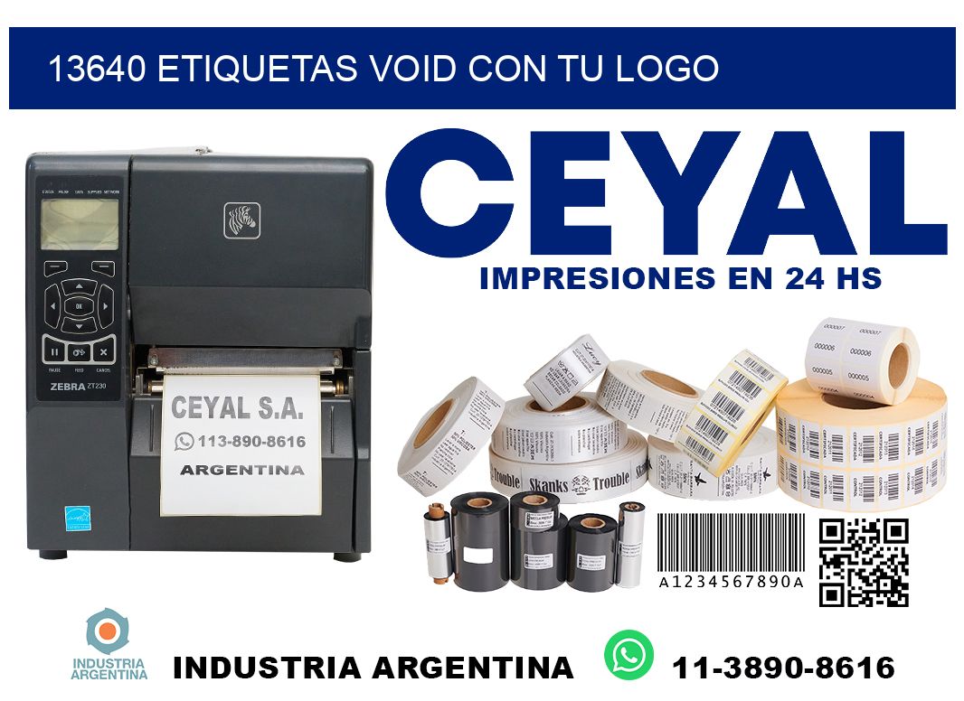 13640 etiquetas void con tu logo