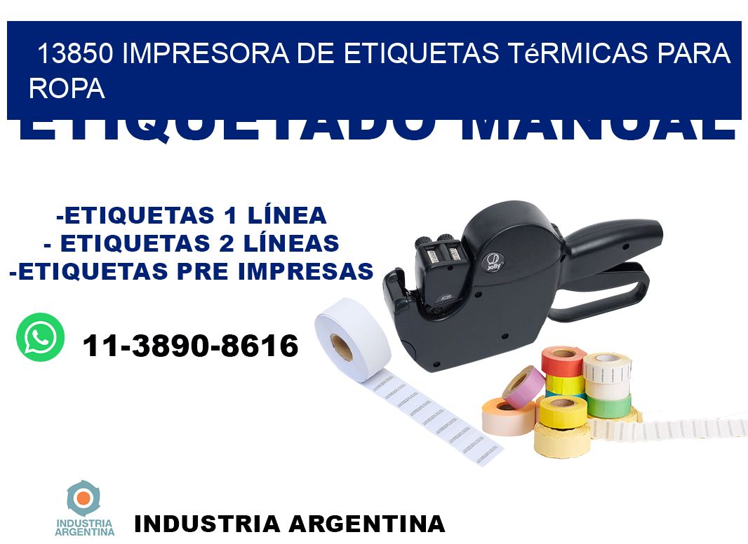 13850 impresora de etiquetas térmicas para ropa