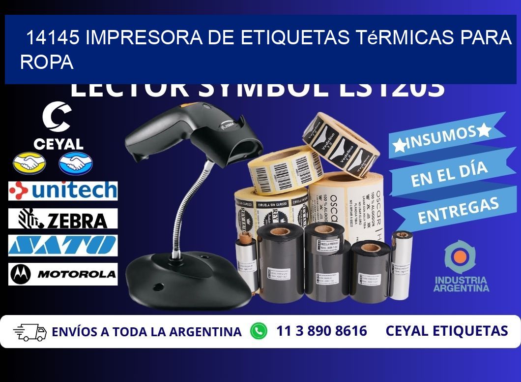 14145 impresora de etiquetas térmicas para ropa