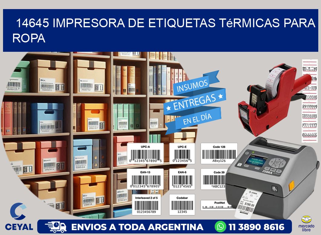 14645 impresora de etiquetas térmicas para ropa