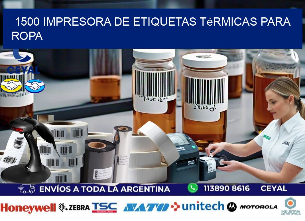 1500 impresora de etiquetas térmicas para ropa
