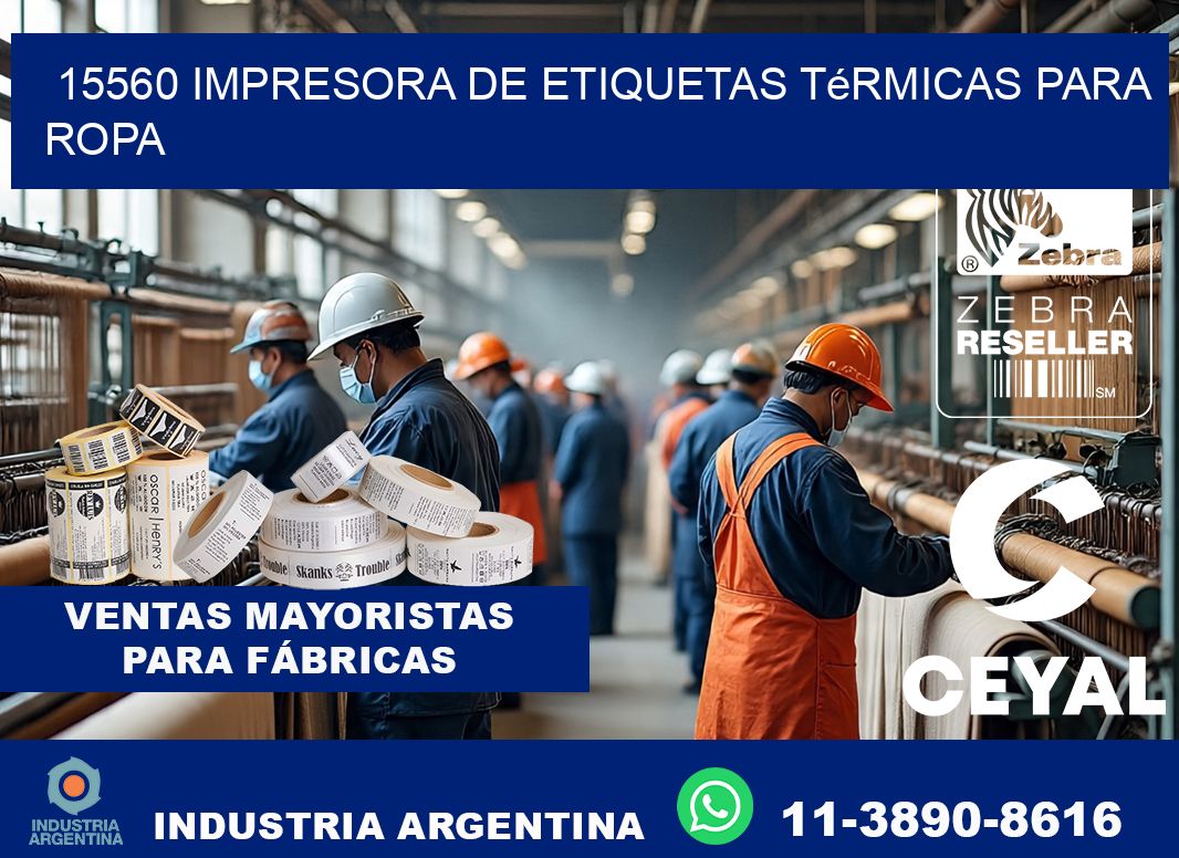 15560 impresora de etiquetas térmicas para ropa