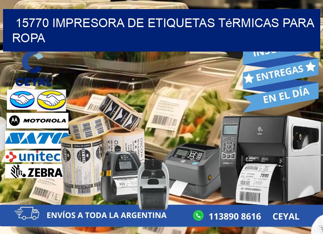 15770 impresora de etiquetas térmicas para ropa