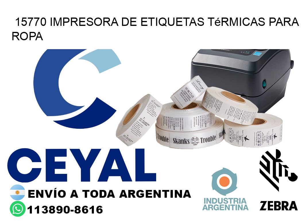 15770 impresora de etiquetas térmicas para ropa