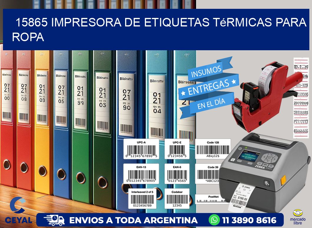 15865 impresora de etiquetas térmicas para ropa