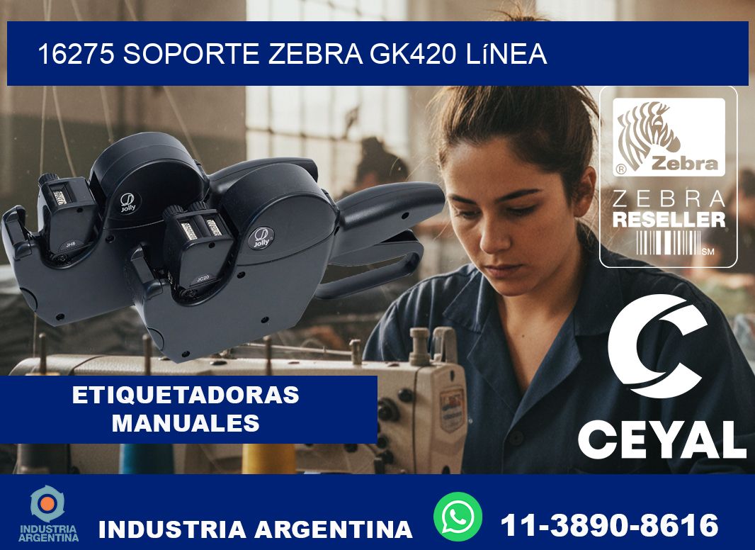 16275 soporte zebra gk420 línea