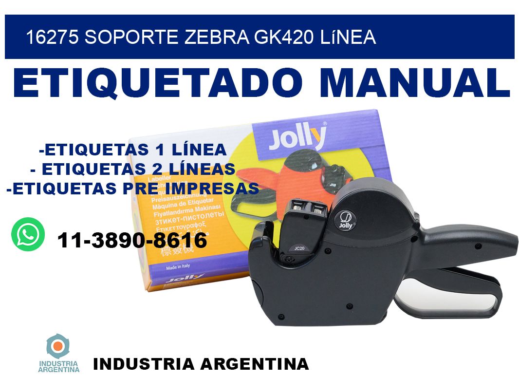 16275 soporte zebra gk420 línea