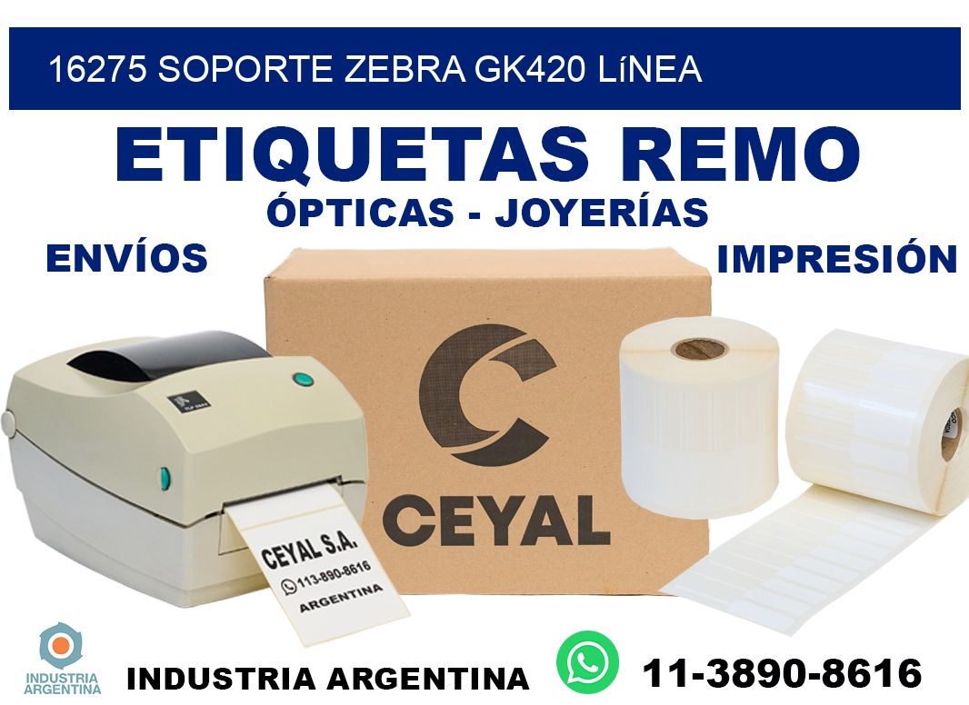 16275 soporte zebra gk420 línea
