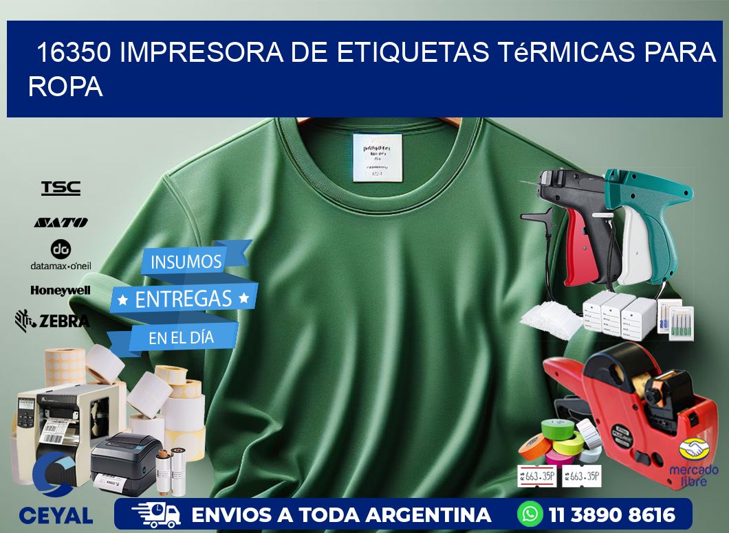 16350 impresora de etiquetas térmicas para ropa