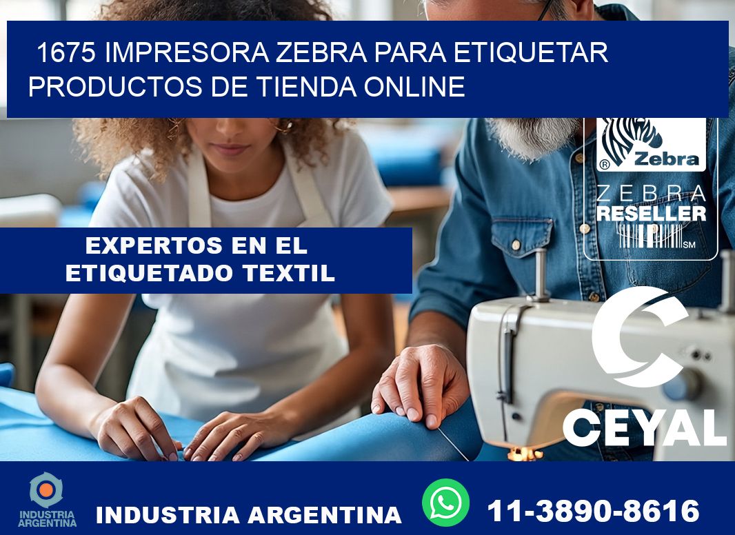 1675 impresora Zebra para etiquetar productos de tienda online