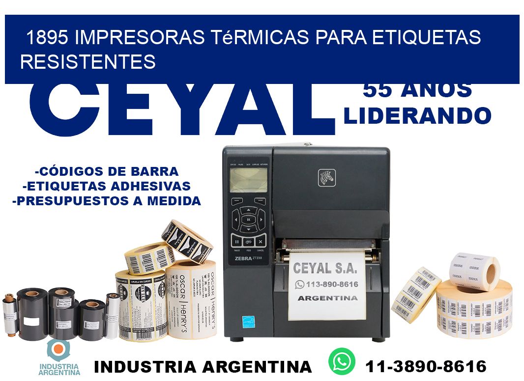 1895 impresoras térmicas para etiquetas resistentes