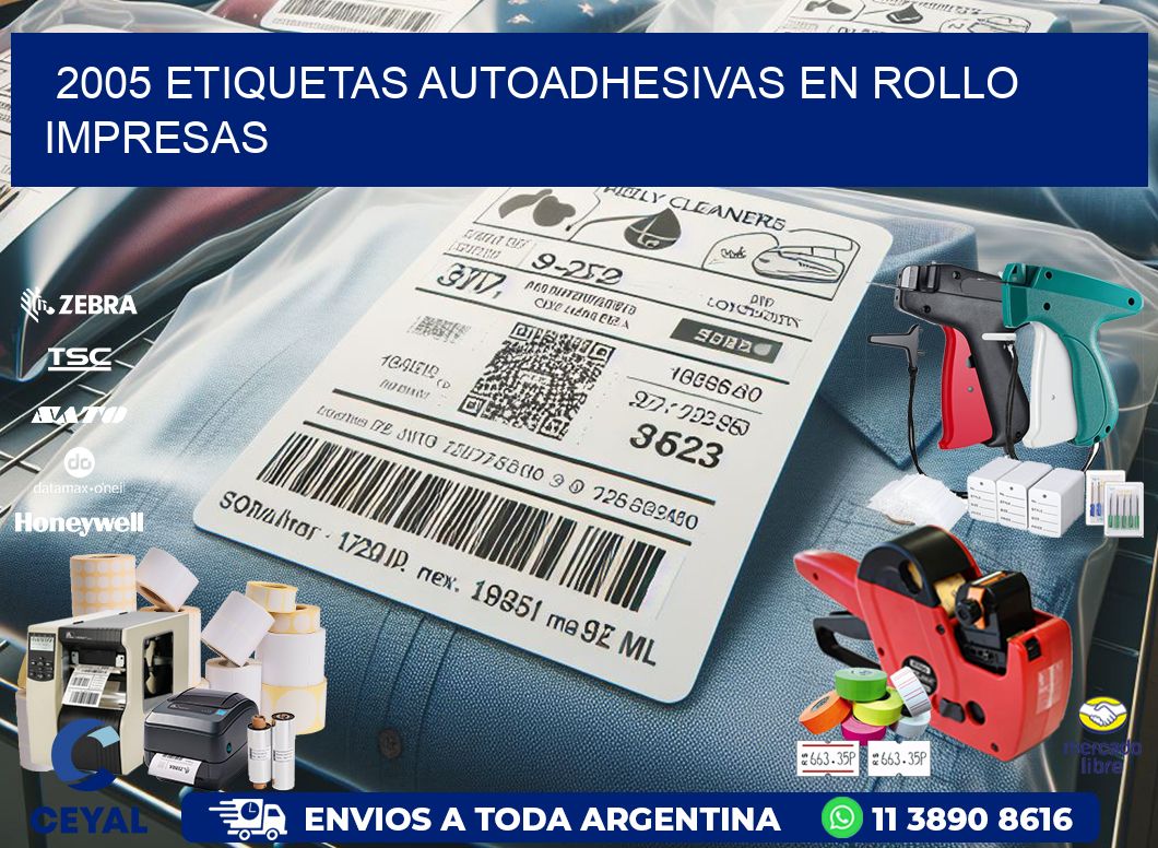 2005 Etiquetas autoadhesivas en rollo impresas