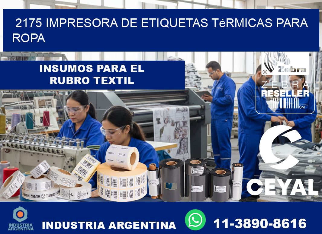 2175 impresora de etiquetas térmicas para ropa