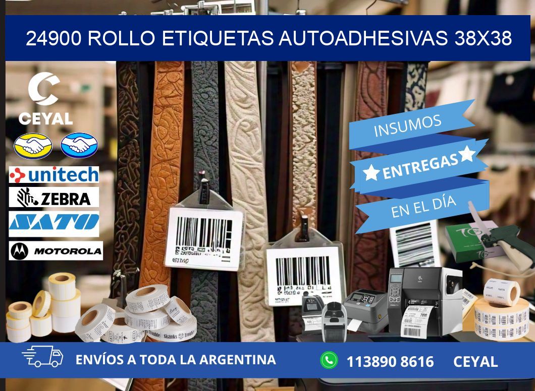 24900 Rollo Etiquetas autoadhesivas 38x38
