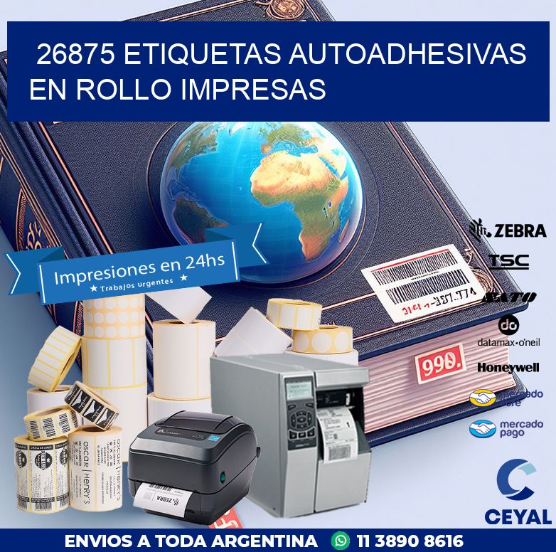 26875 Etiquetas autoadhesivas en rollo impresas